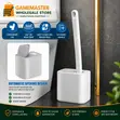 Disposable Toilet Brush with Holder - 30 Sponge Heads - 1