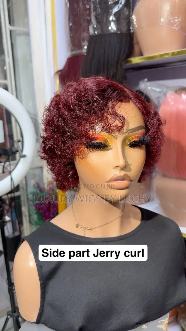 Side Part Jerry Curl Human Hair - 1