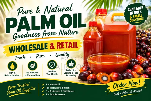Fresh Quality Palm Oil - Wholesale & Retail - 1
