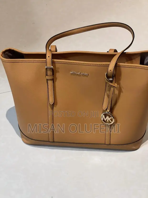 Michael Kors Large Tan Saffiano Leather Shoulder Bag - 1
