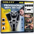 Sokany Professional 3-in-1 Kit Na Gyaran Gashin Gashi Na Maza - 1