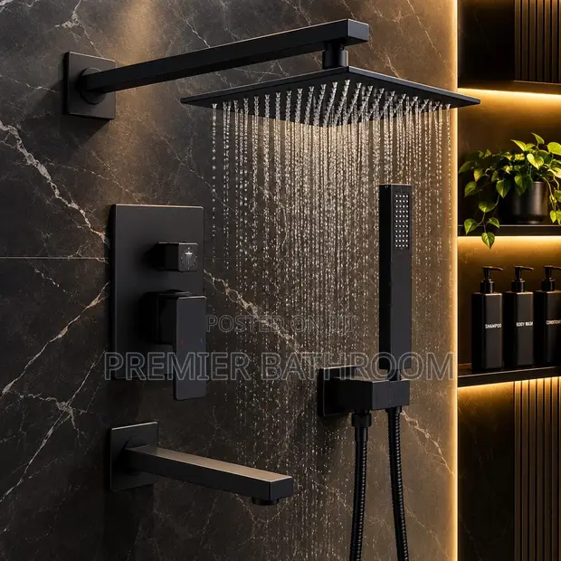 Master Conduit Black 5-Way Shower - 1
