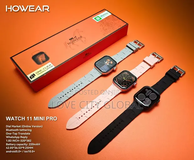 HOWEAR Watch 11 Mini Pro Smartwatch with BT Call & WhatsApp Reply - 1
