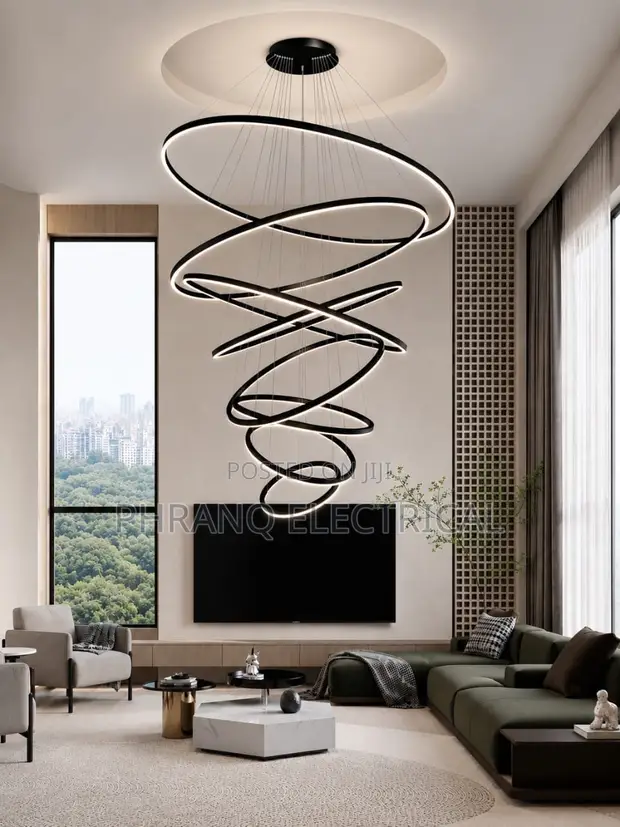 1200mm Ring LED Fitila - Baƙi/Gwal - 1