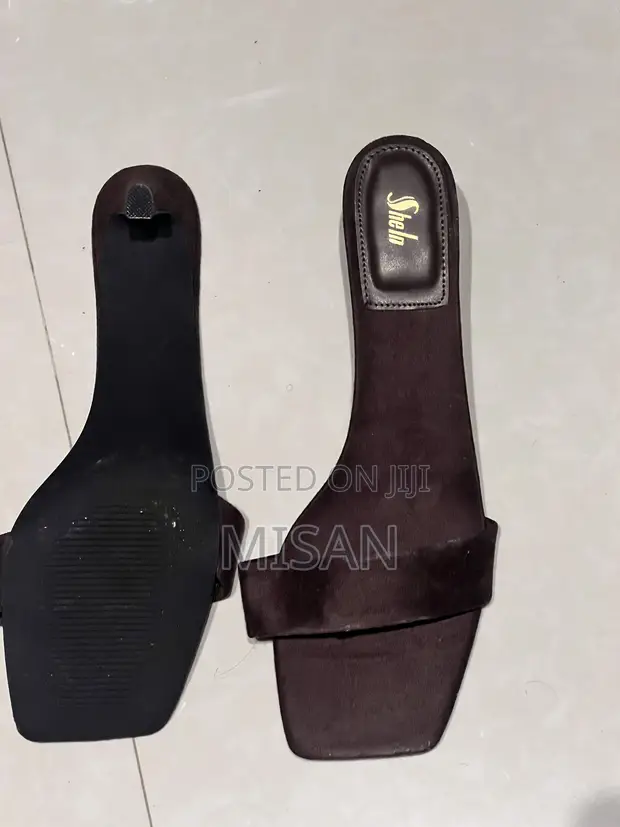 Shein Coffee Brown Low Heel Slippers - Brand New - 1