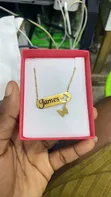 Engraved Name Necklace - Stainless Steel - 3