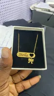 Engraved Name Necklace - Stainless Steel - 5
