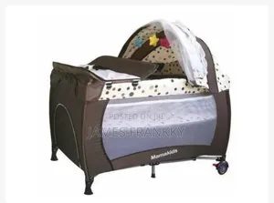Mamakids Foldable Baby Cot with Mosquito Net & Mattress