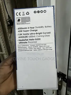 New Tecno Camon 50 Pro 256GB Silver