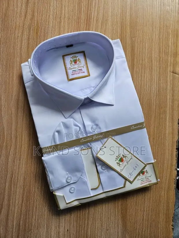 Stylish Men's Cotton Shirt - White - 1