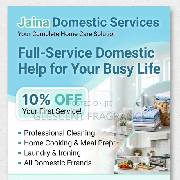 Jaina Domestic Services: Cleaning, Cooking, Laundry, Housekeeping - 1
