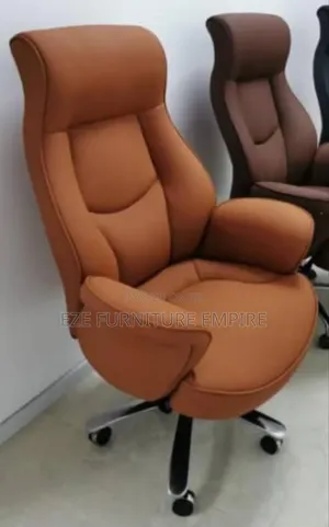 Boss Modern Robust Office Chair - Brown Genuine Leather