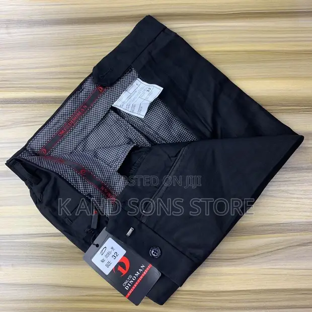 Dino Man Formal Trousers - Black - 1