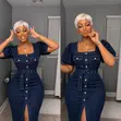 Classic Denim Gown by Zara - 3