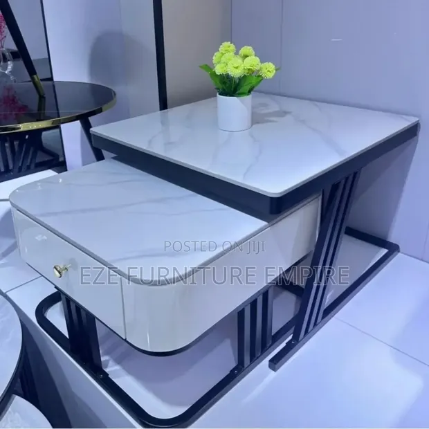 2-in-1 Square Center Table with Storage - 1