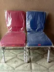 Church Cushion Chair with Bookshelf - 1