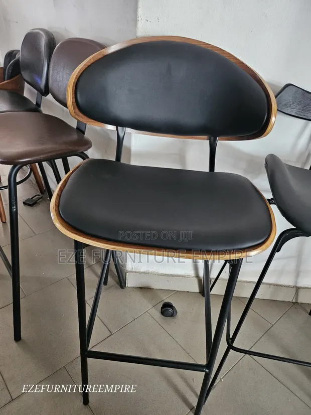 Luxury Velvet Bar Chairs - Metal Base - 1