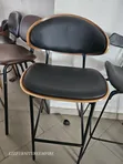 Luxury Velvet Bar Chairs - Metal Base - 1