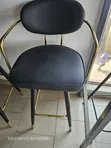 Luxury Velvet Bar Chairs - Metal Base - 3
