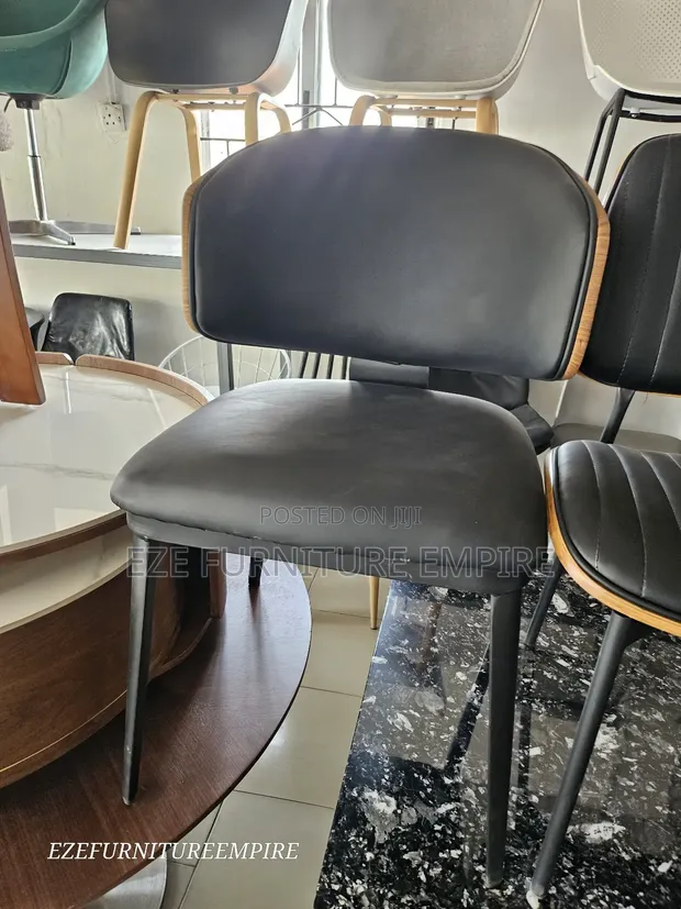 Modern Leather Bar Stool High Chair - 1