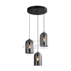 3-in-1 Smoke Glass Pendant Chandelier