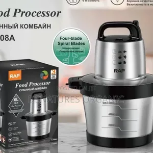RAF 1600W Karfe Mai Goge Mai Sarrafa Abinci (6L)