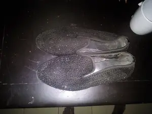 Alberto Gilardino Men's Black Suede Rhinestone Flats Shoes - Size 11
