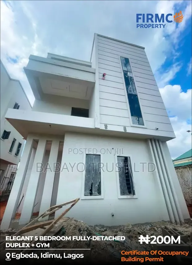 Sabon Ginin 5-Bedroom Duplex da Gym a Egbeda - 1