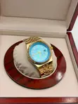 Rolex Chain Watch - Two-Tone, Light Blue Dial - 2