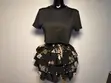 Mata 2 Piece Floral Ruffle Skirt Crop Top Set - 1