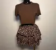 Mata 2 Piece Floral Ruffle Skirt Crop Top Set - 3