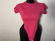 Women's Short Sleeve Fitted Bodysuit - Stretchy Casual Top - 4