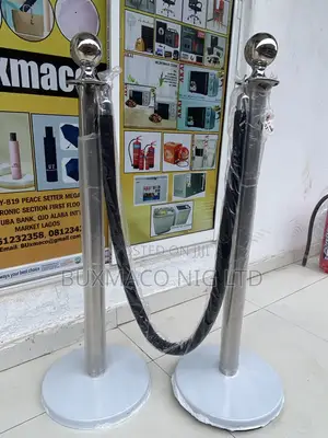 Crowd Stanchion Barriers with Black Rope