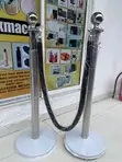 Crowd Stanchion Barriers with Black Rope - 1