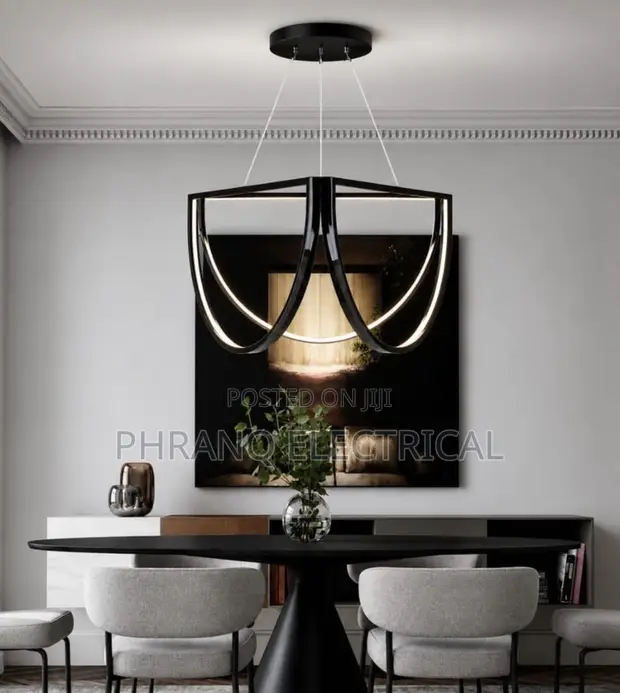 500mm Geometric Postmodern LED Chandelier - Baki/Zinariya - 1