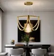 500mm Geometric Postmodern LED Chandelier - Black/Gold - 2
