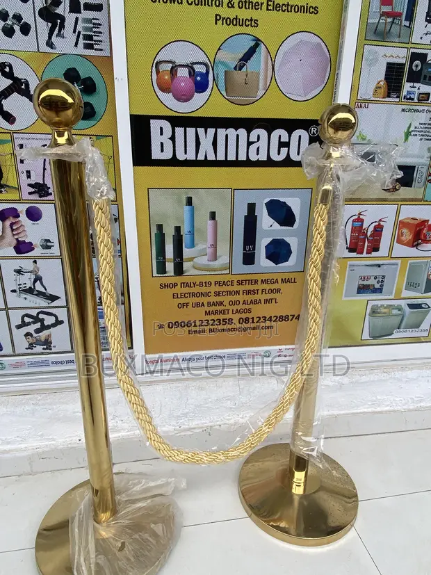 Stanchion Barriers Crowd Control Stands with Twisted Rope - 1