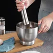 Morta da Pestle na Bakin Karfe 304 tare da Murfi - 2