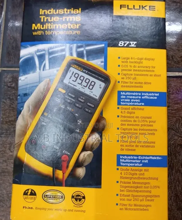 Fluke 87V Industrial True-RMS Digital Multimeter with Temperature - 1
