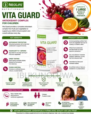 Vita Guard 120 Chewable Tablets - Children's Antioxidant Supplement