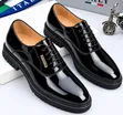 Men's Black Patent Leather Oxford Dress Shoes - Size 40-45 - 1