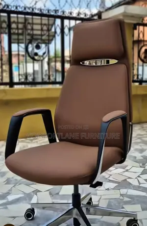 Executive Leather Office Chair with Headrest