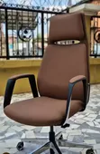 Executive Leather Office Chair with Headrest - 2