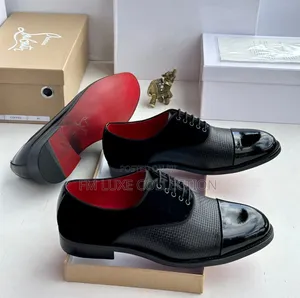 Christian Louboutin Red Sole Loafers - Black Patent/Velvet