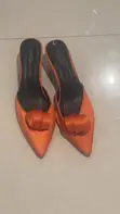 Sergio Rossi Orange Mules - Girman 10.5 - 1