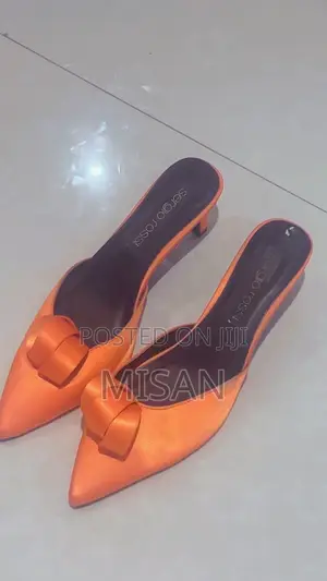 Sergio Rossi Orange Mules - Size 10.5