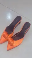 Sergio Rossi Orange Mules - Girman 10.5 - 2