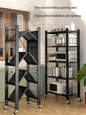 4-Layer Kitchen Rack with 4 Baskets