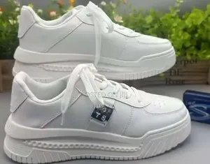 NK All-White Chunky Low-Top Sneakers - Size 42-46
