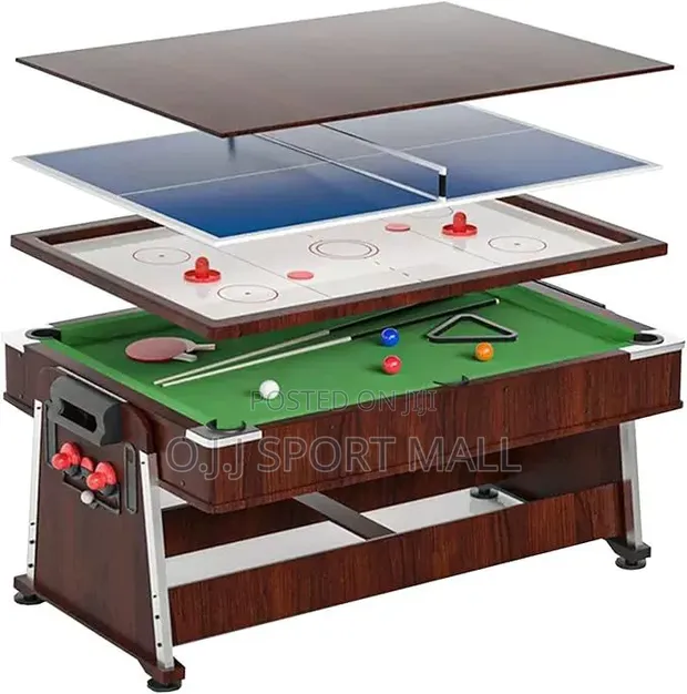 American Fitness 4-in-1 Tennis, Snooker, Air Hockey Table - 1